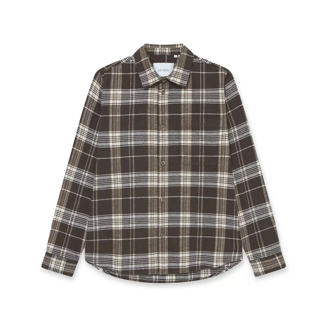 LES DEUX - Overshirt, für Herren, Dunkelbraun, Größe S