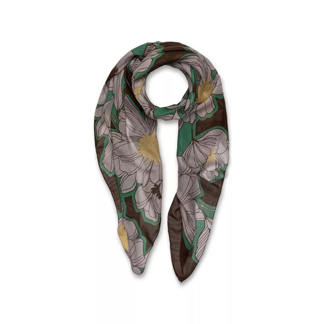 Manor Woman Floral Scarf Purple One Size