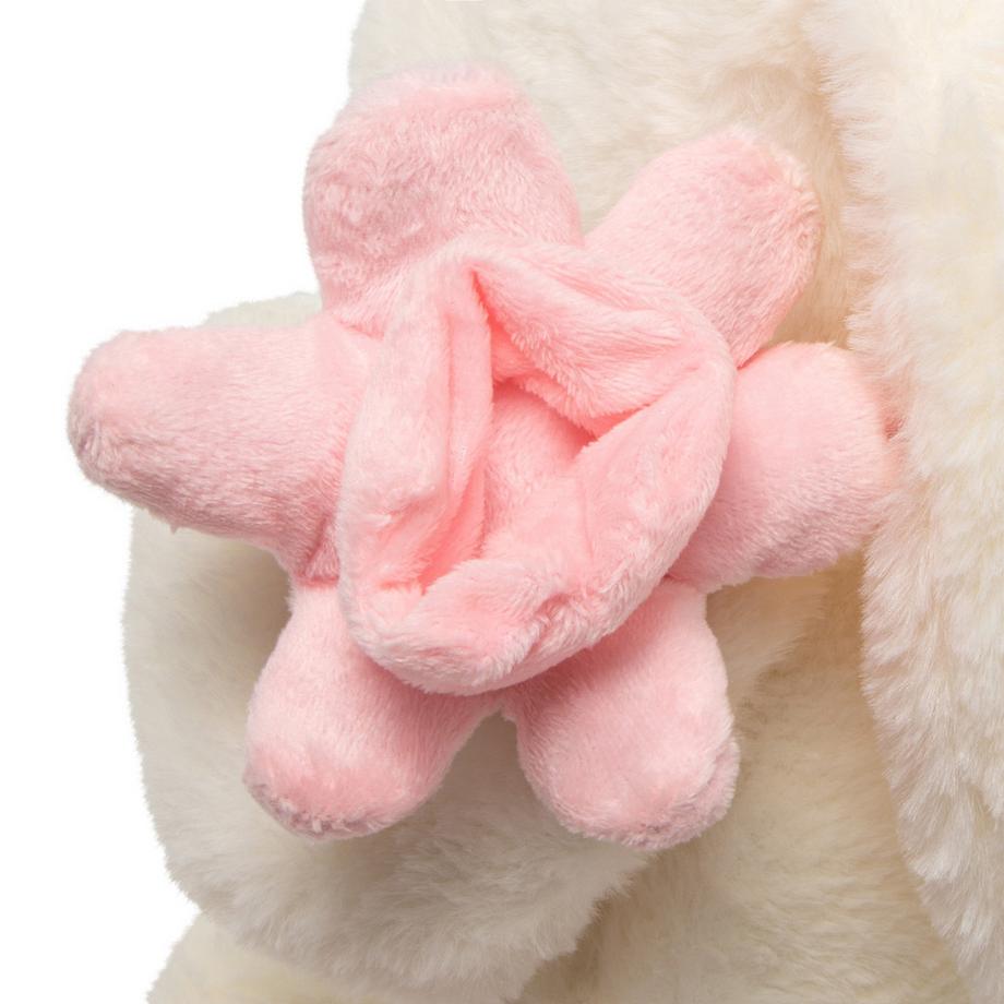 heunec  Lapin avec fleur roses 