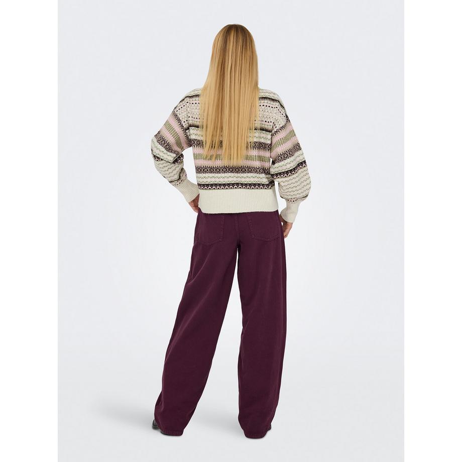 ONLY Gemusterter Strickpullover  