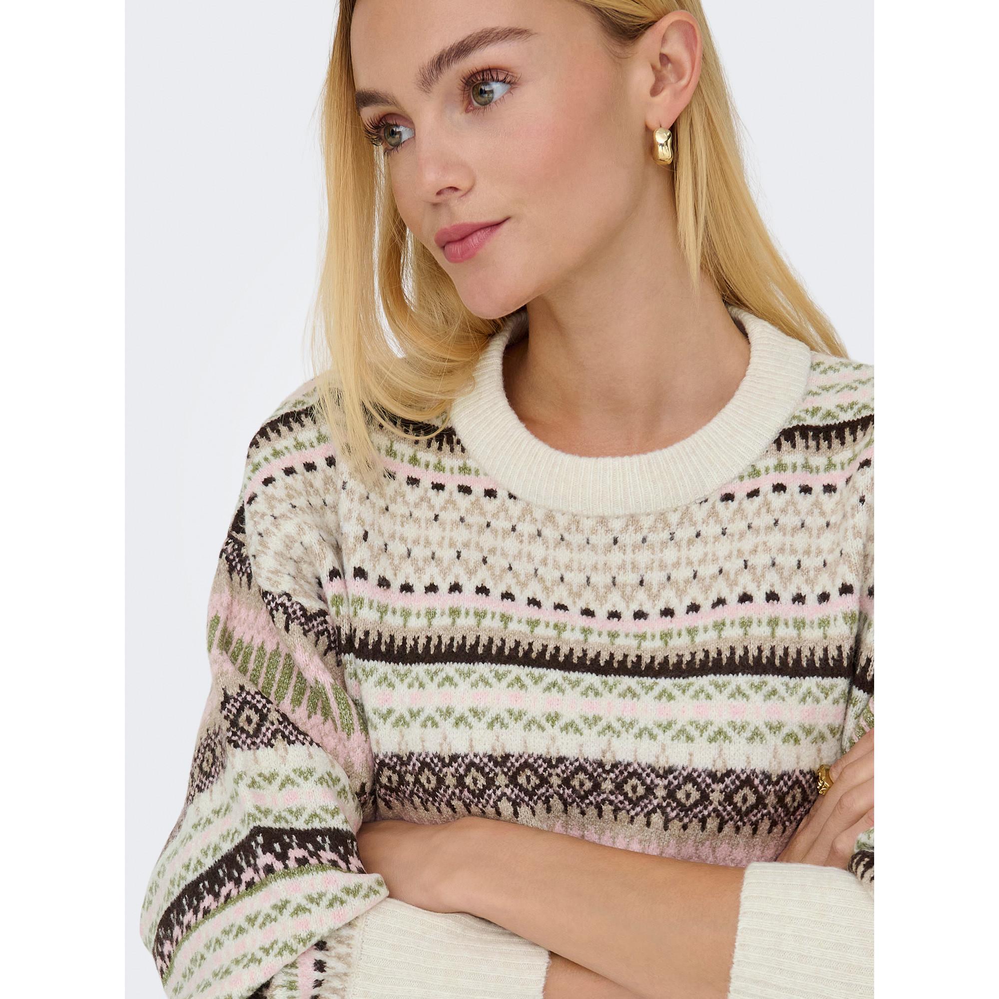 ONLY Gemusterter Strickpullover  