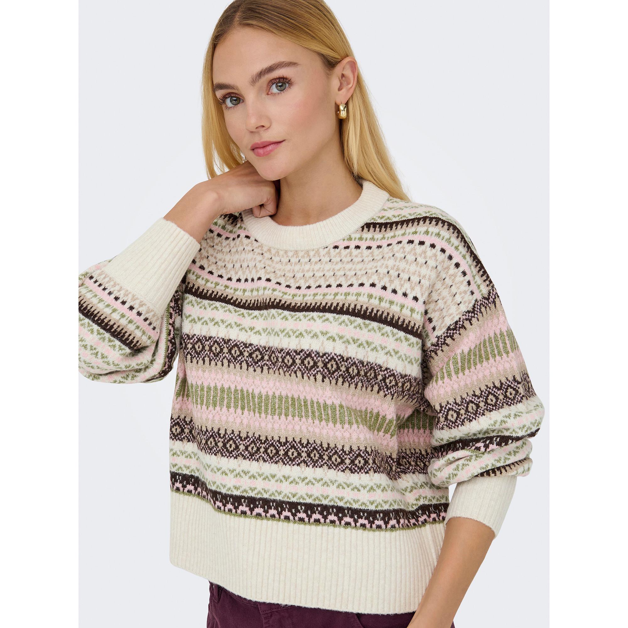 ONLY Gemusterter Strickpullover  