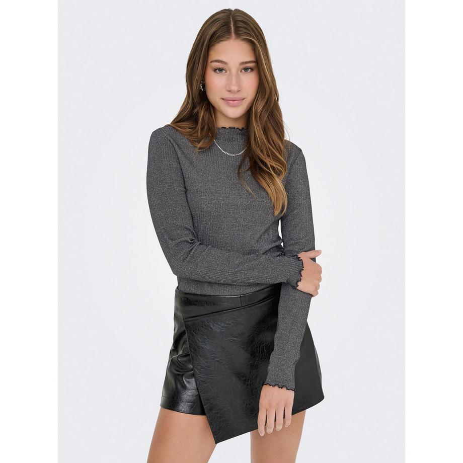 ONLY T-shirt Côtelé Manches Longues  