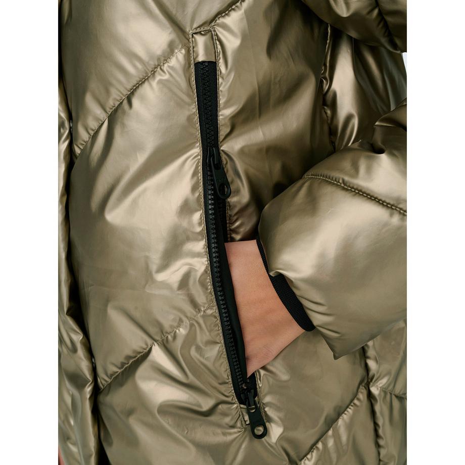 ONLY Cappotto imbottito lunghezza ginocchio con cappuccio  