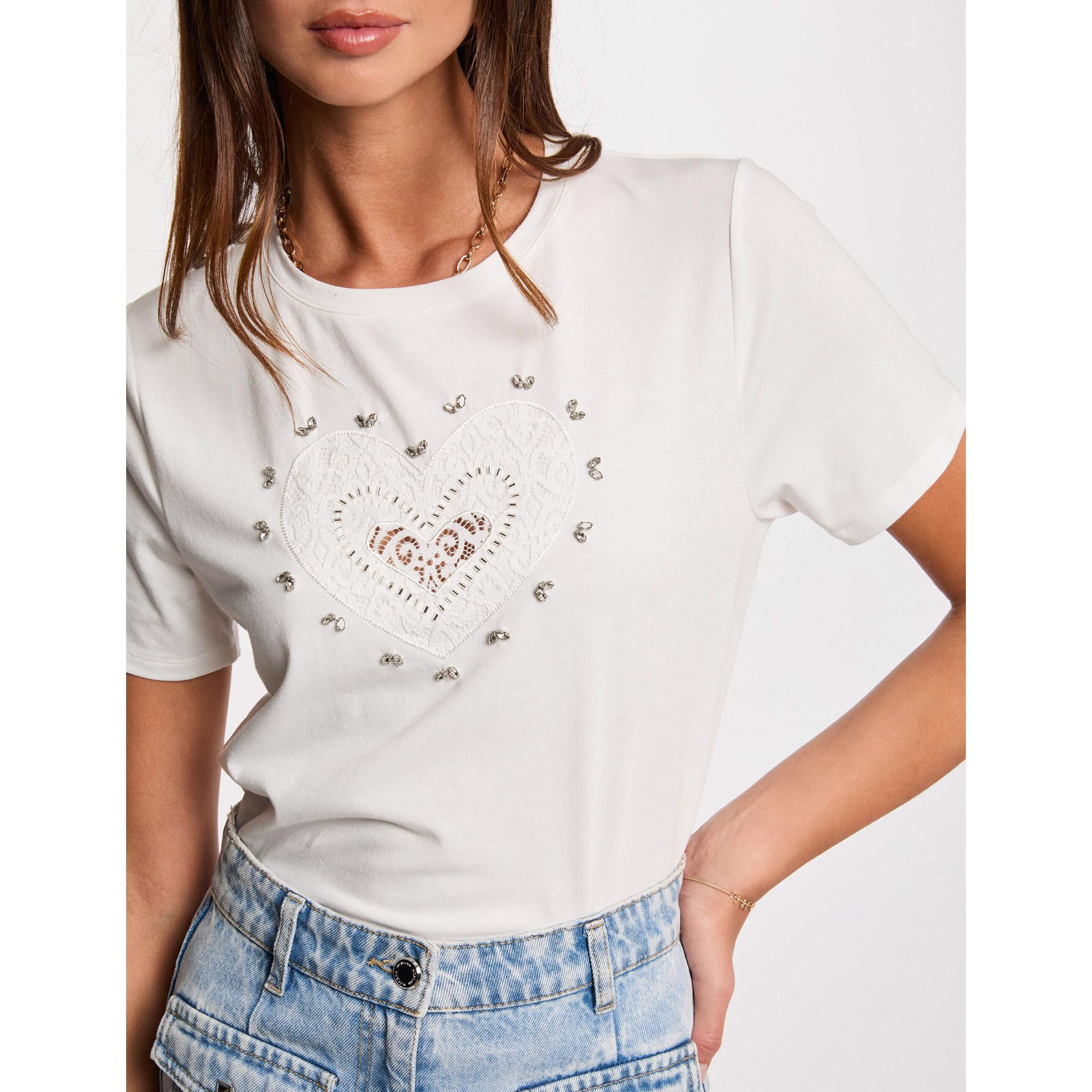 MORGAN T-shirt Slim Fit Scollo Rotondo  