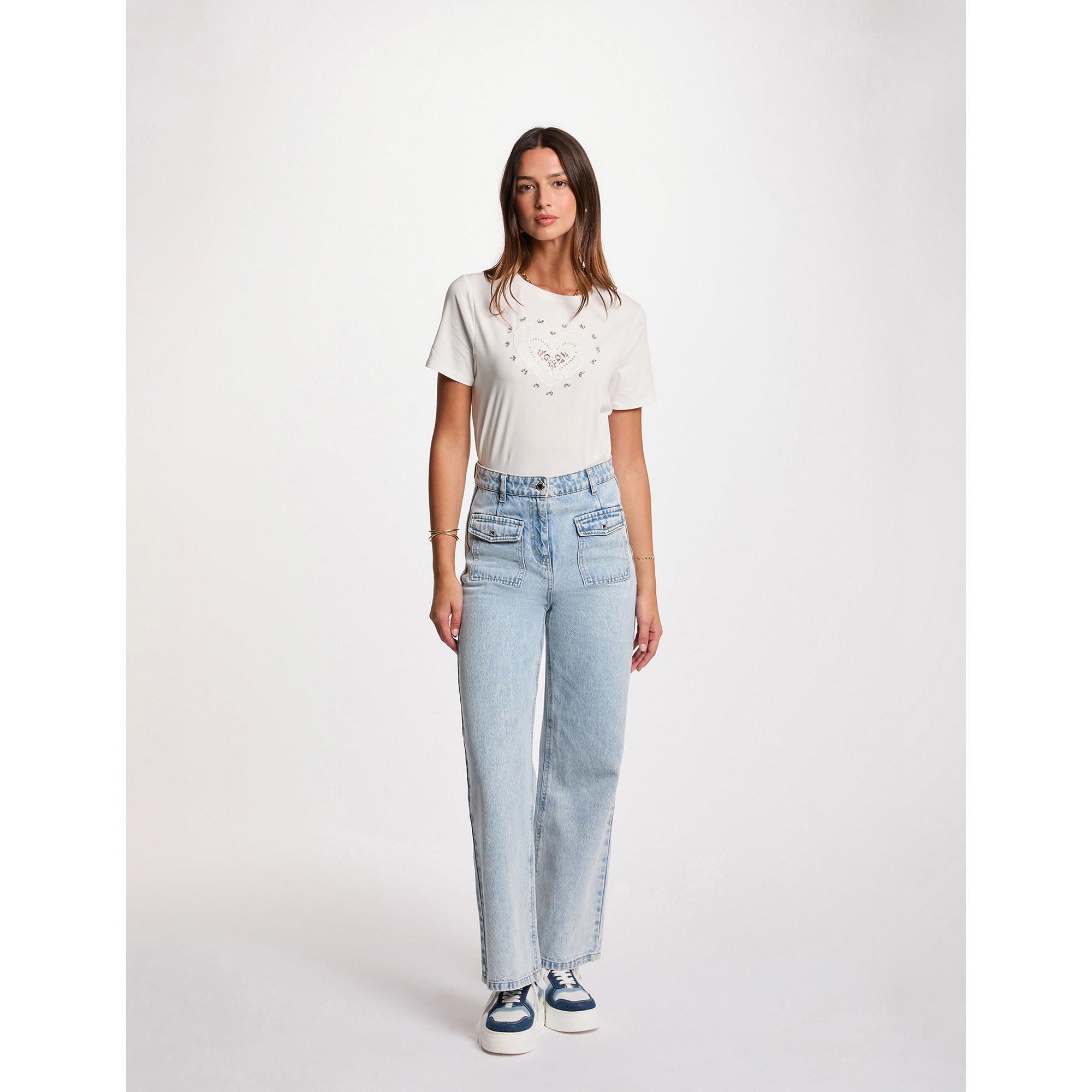 MORGAN T-shirt Slim Fit Scollo Rotondo  