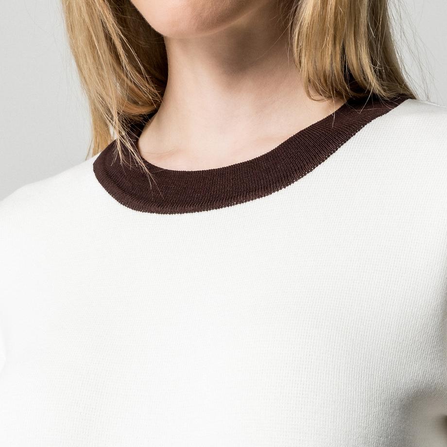 Manor Woman Maglione con bordo a contrasto  