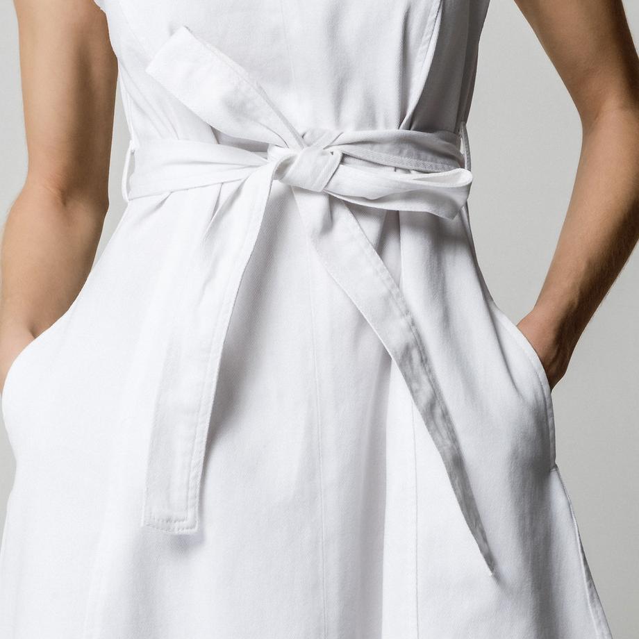 Manor Woman Ärmelloses Freizeit Midi-Kleid mit Bindegürtel  