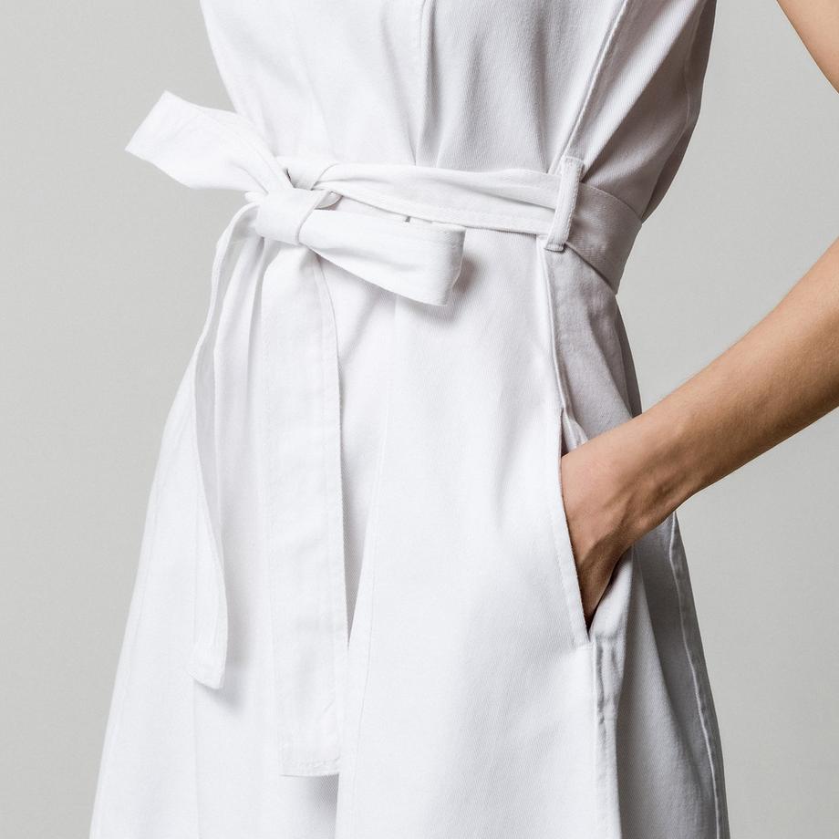 Manor Woman Ärmelloses Freizeit Midi-Kleid mit Bindegürtel  