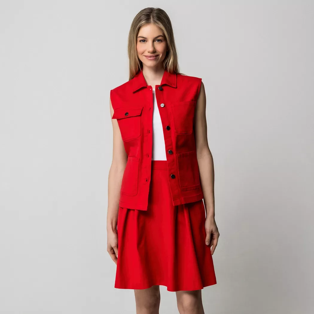 Manor Woman - Gilet, für Damen, Rot, Größe 46
