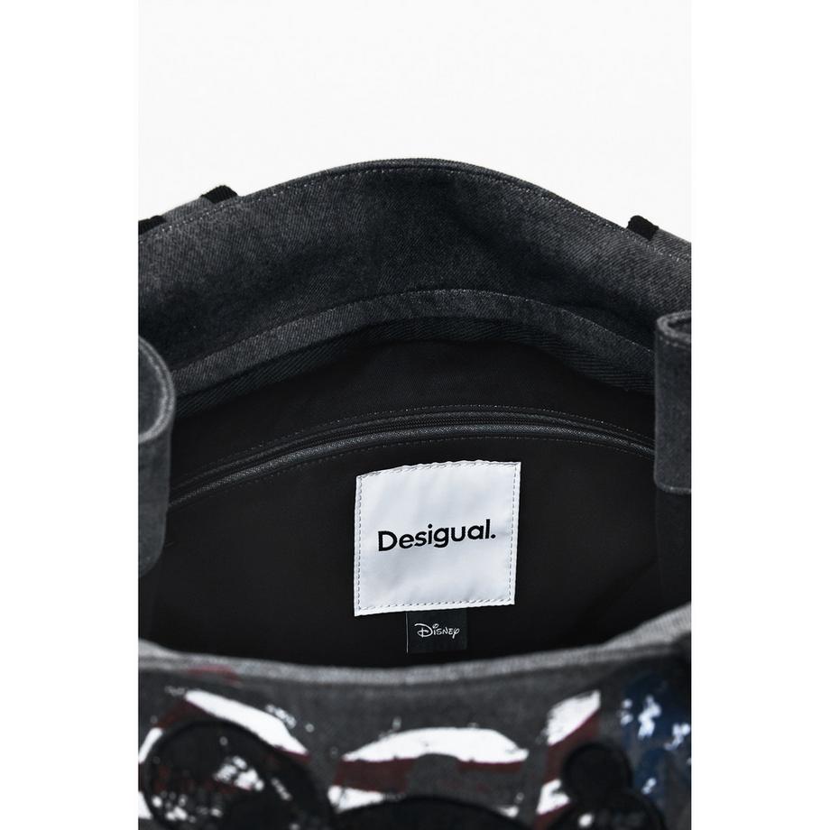 Desigual Mickey Mouse Denim Shopper Tasche  