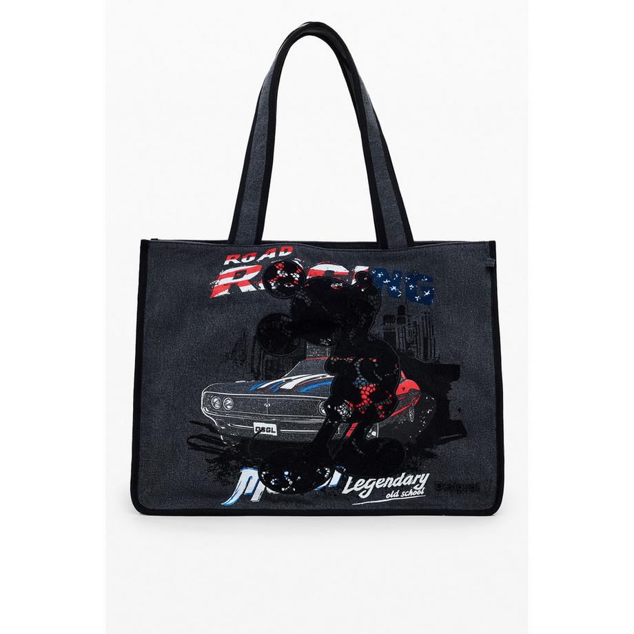 Desigual Mickey Mouse Denim Shopper Tasche  