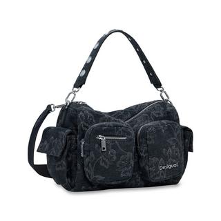 Desigual Sac à main en denim avec broderie florale  
