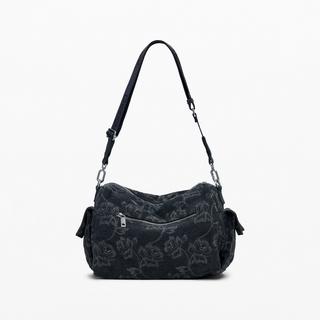 Desigual Sac à main en denim avec broderie florale  
