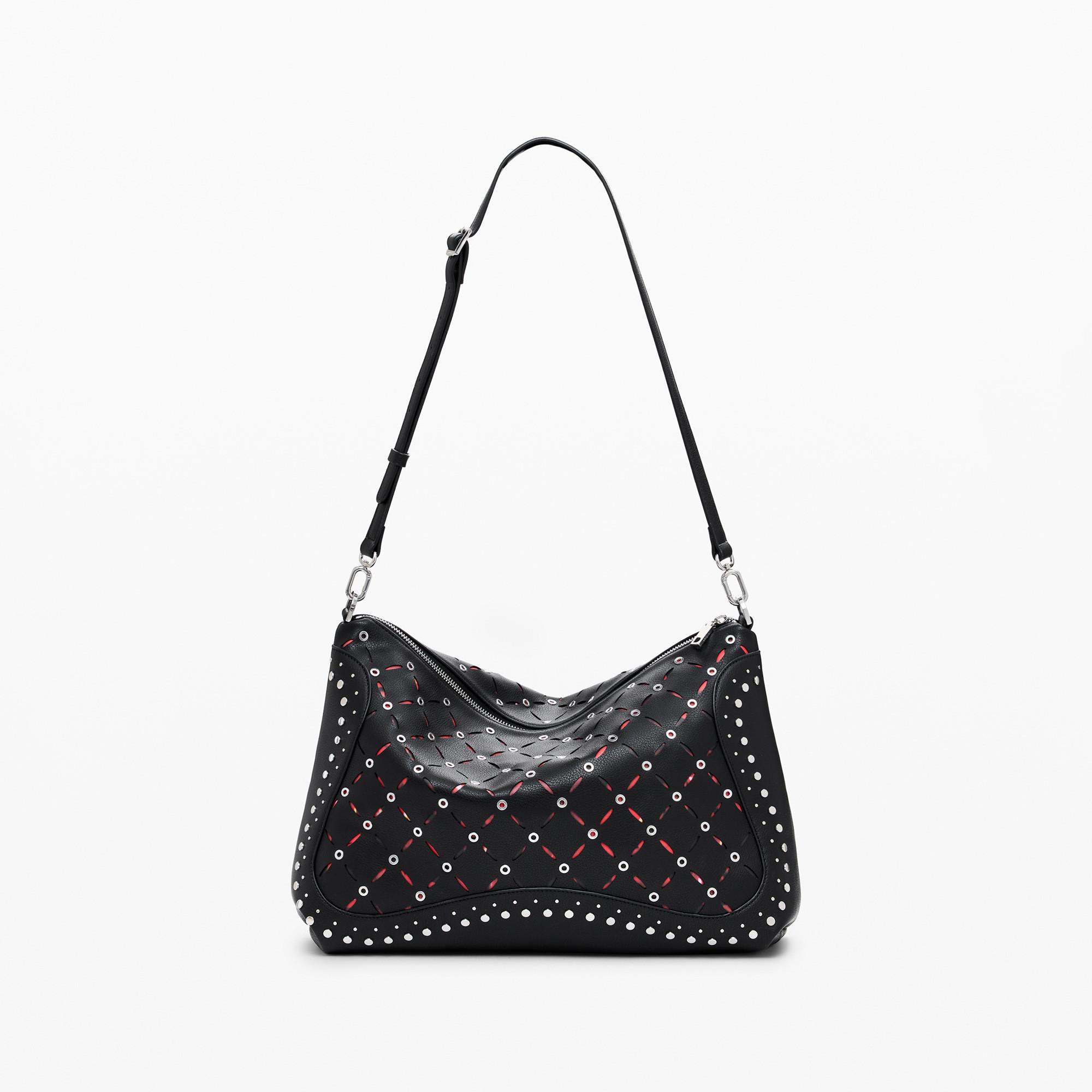 Desigual Schultertasche mit Nieten  