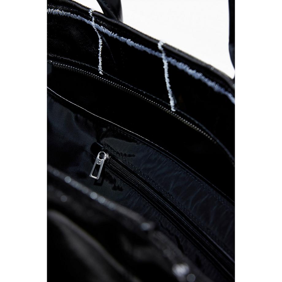 Desigual Sac Shopper Rayures et Lettrage  