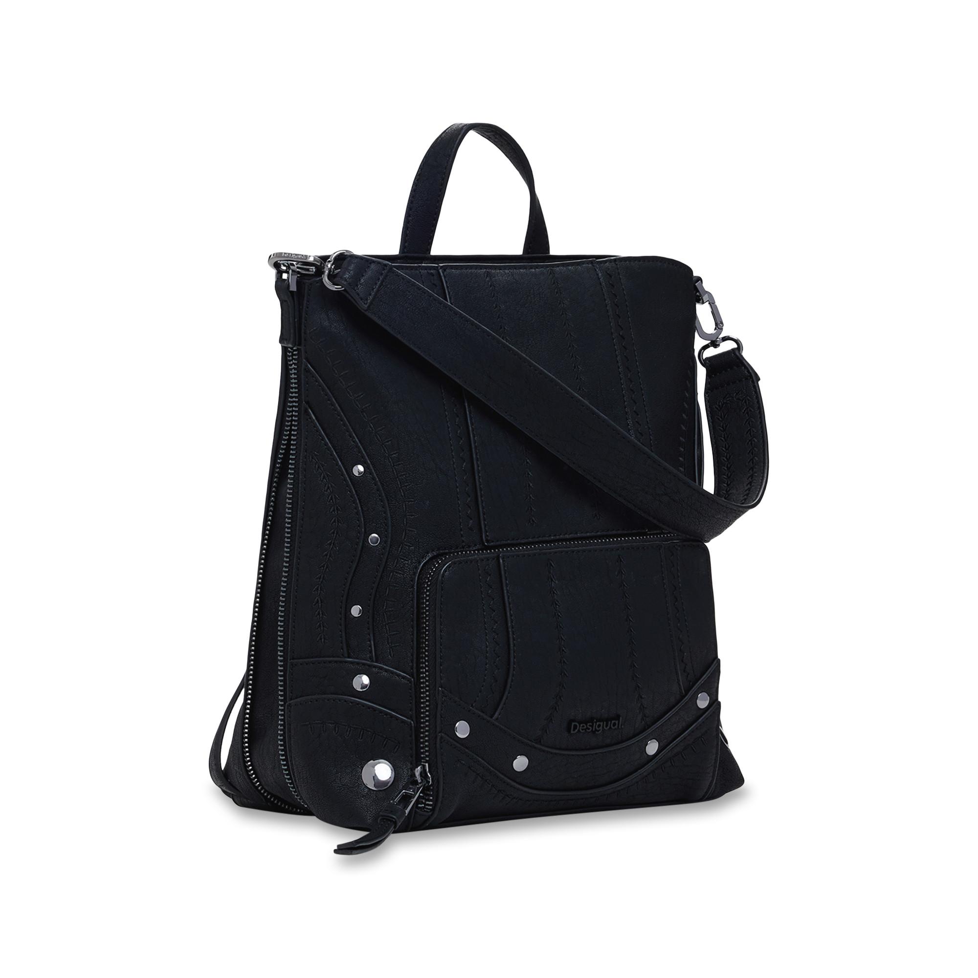 Desigual Rucksack mit Patch-Effekt und Metallnieten  