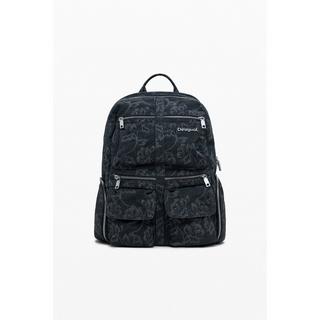 Desigual Blumenbestickter Denim Rucksack  