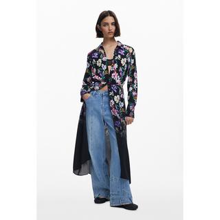 Desigual Robe Chemise Manches Longues Motif Floral  