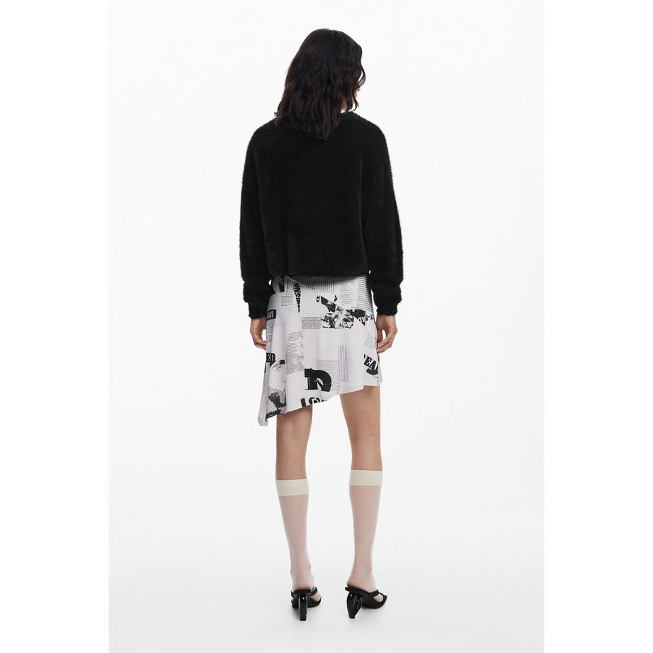 Desigual 2-in-1 Mini Kleid mit Zeitungsprint  