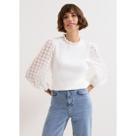 Phase Eight Pullover mit transparenten Ärmeln  