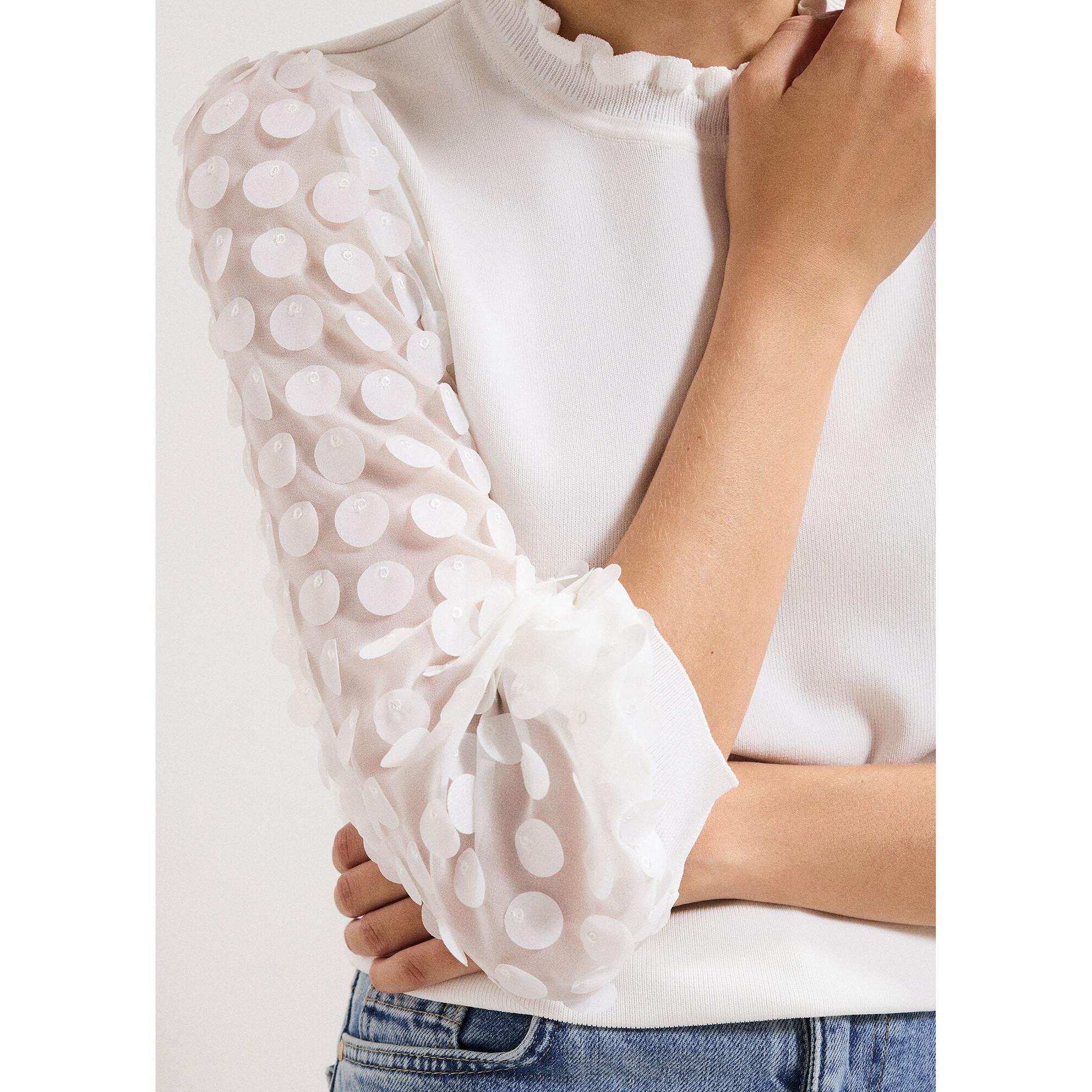 Phase Eight Pullover mit transparenten Ärmeln  