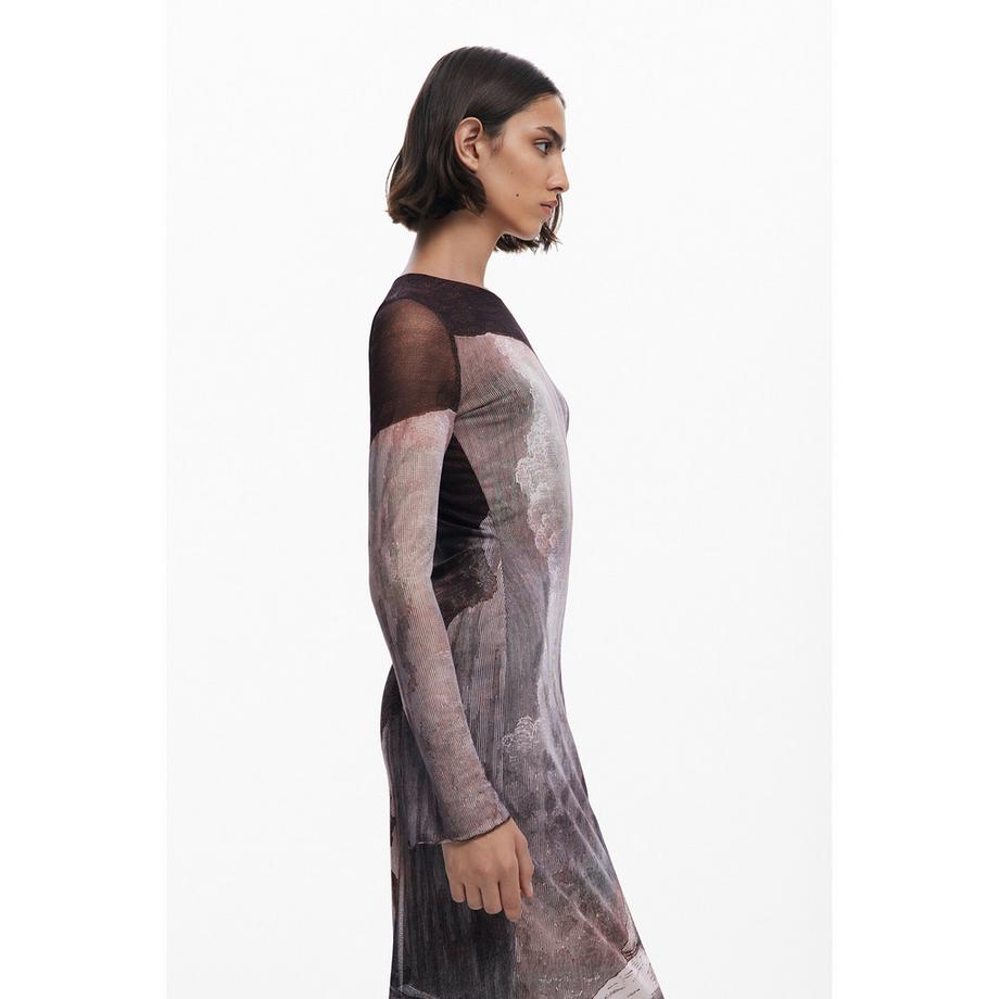 Desigual Langarm Midi Kleid  