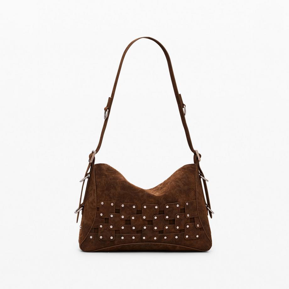 Desigual Sac à main Patchwork avec clous  