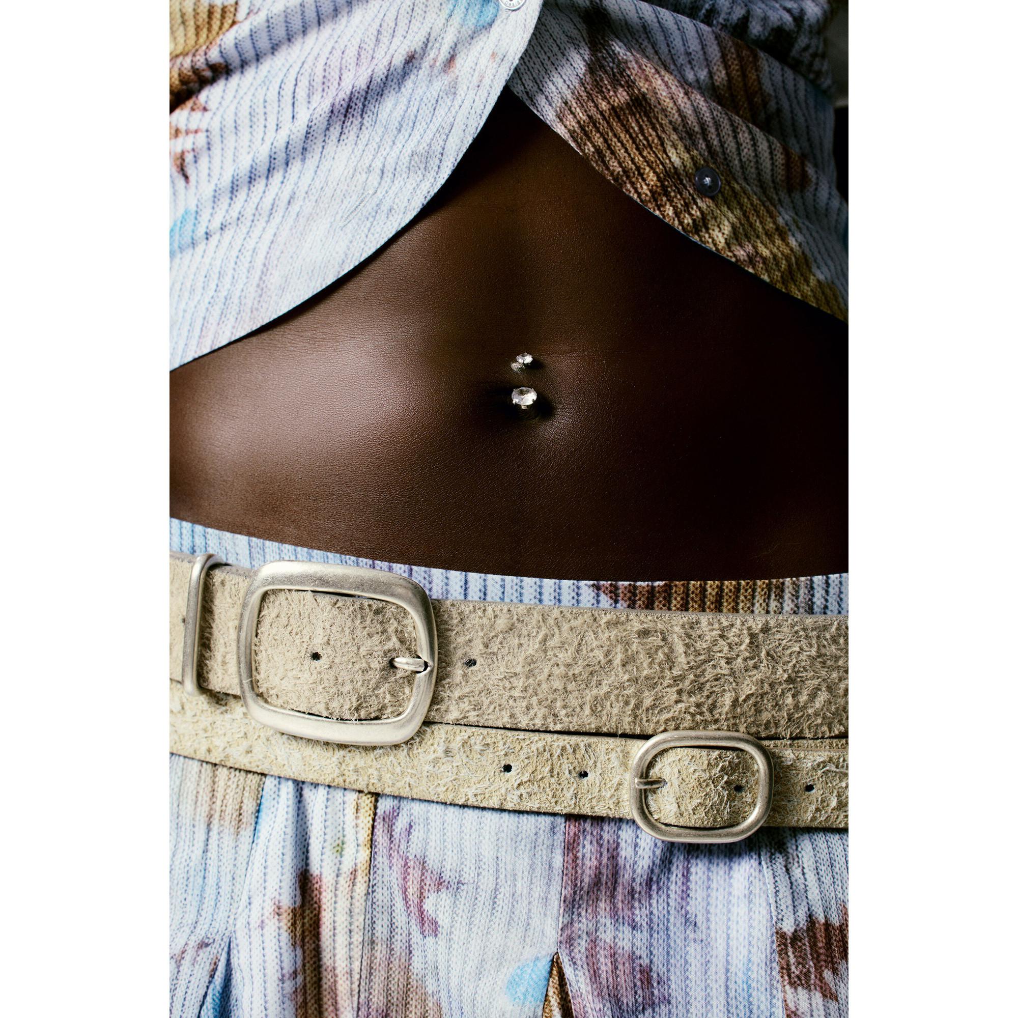 Desigual Wildleder Gürtel mit Schnalle  