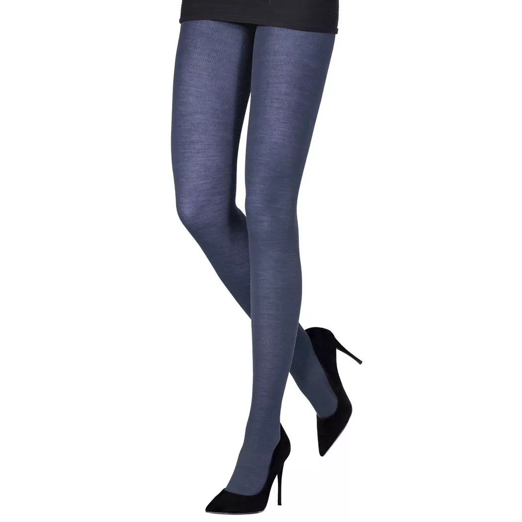 emilio cavallini - Strumpfhose, Wolle, für Damen, Marine, Größe M/L