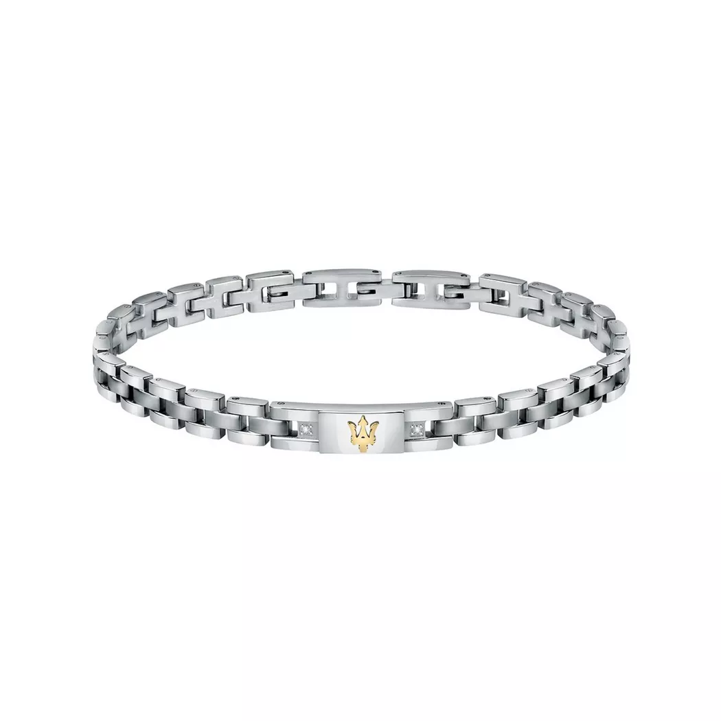 Maserati - Armband, Diamonds, 22cm, Silberfarben