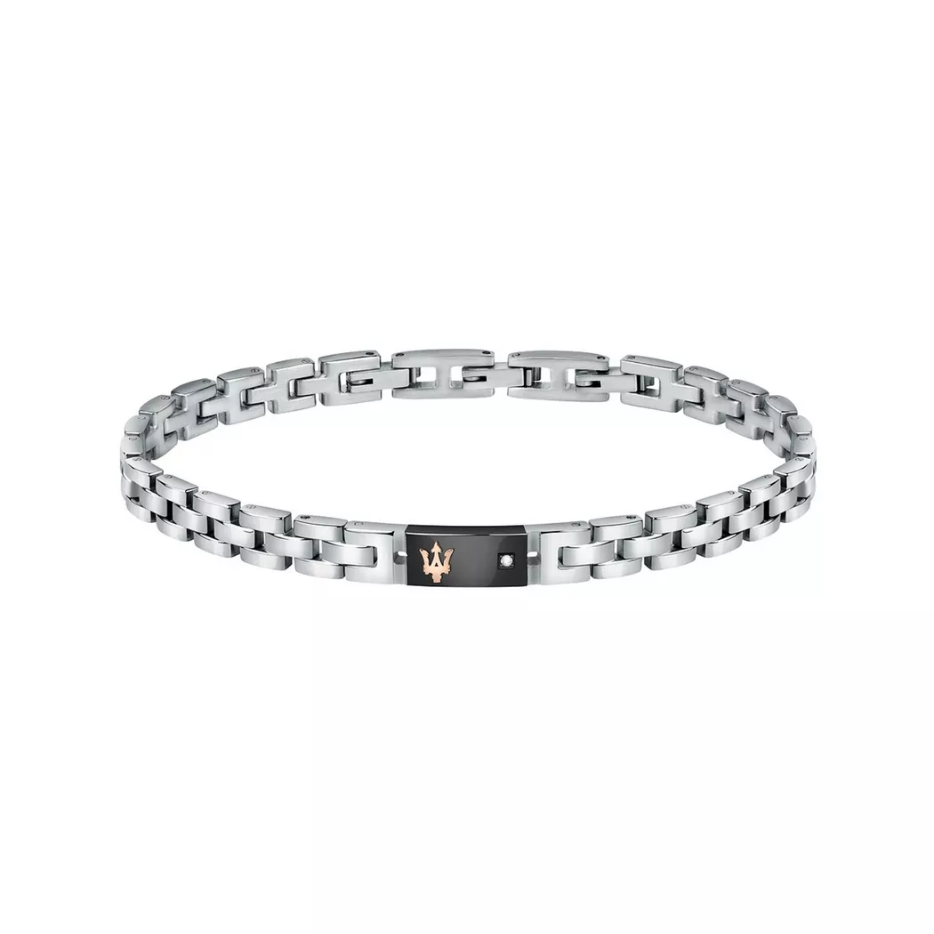 Maserati - Armband, Diamonds, 22cm, Silberfarben