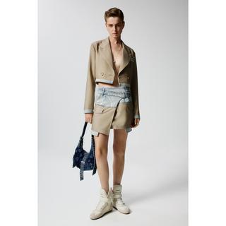 Desigual Minigonna con dettagli in denim  