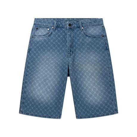 Daily Paper Monogram Denim Shorts  