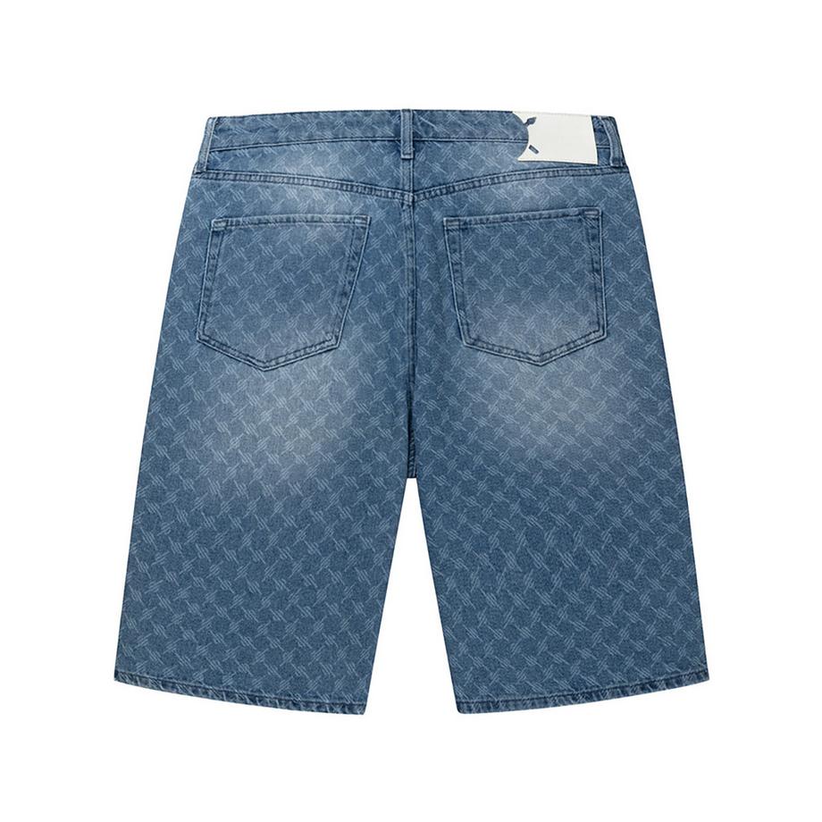 Daily Paper Monogram Denim Shorts  