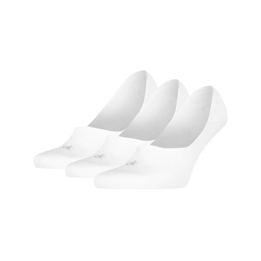 Füßlinge CALVIN KLEIN "CK MEN FOOTIE MC", Herren, Gr. 43-46, weiß, Baumwollmischung, Socken, Antirutsch Noppen im Fersenbereich