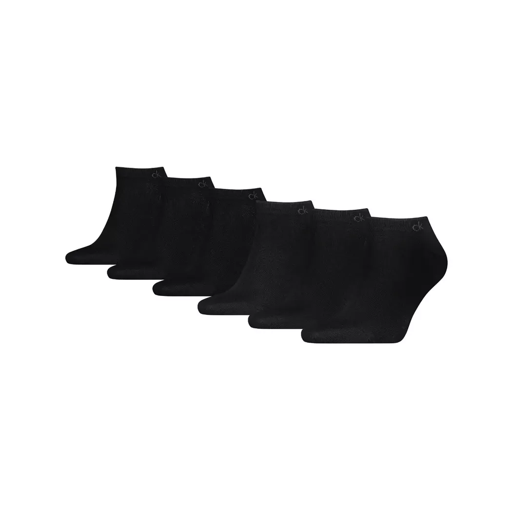 Füßlinge CALVIN KLEIN "CK MEN FOOTIE HC 6P ECOM", Herren, Gr. 39-42, schwarz, Obermaterial: 60% Baumwolle, 35% Polyester, 5% Elasthan, Socken