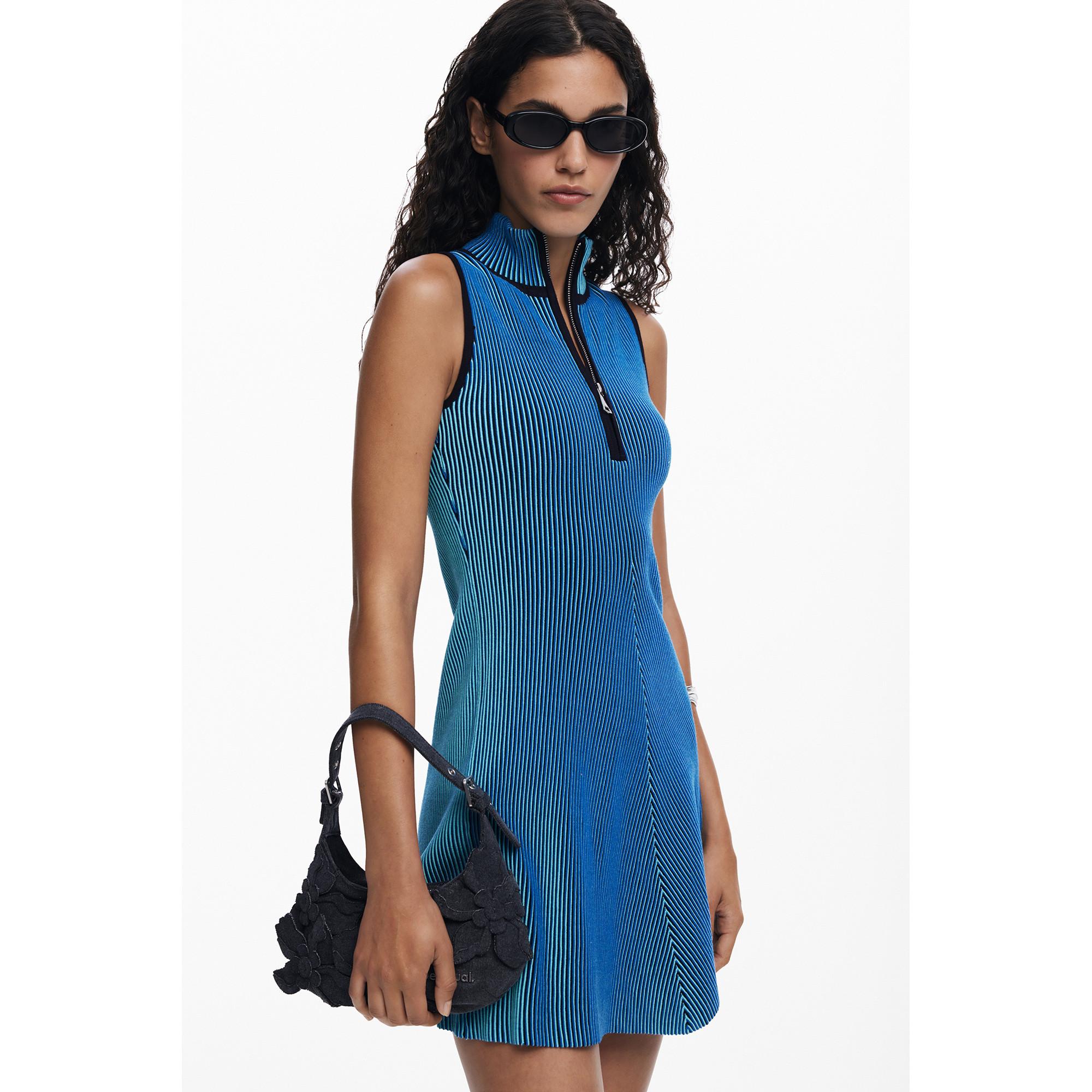 Desigual Robe mini rayée sans manches  