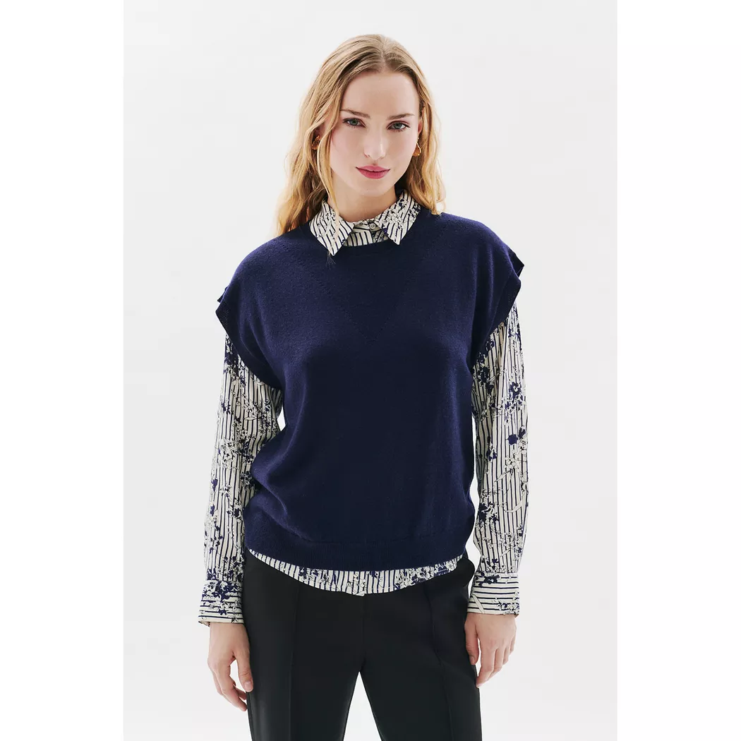 Caroll - Pullover, für Damen, Marine, Größe S 2