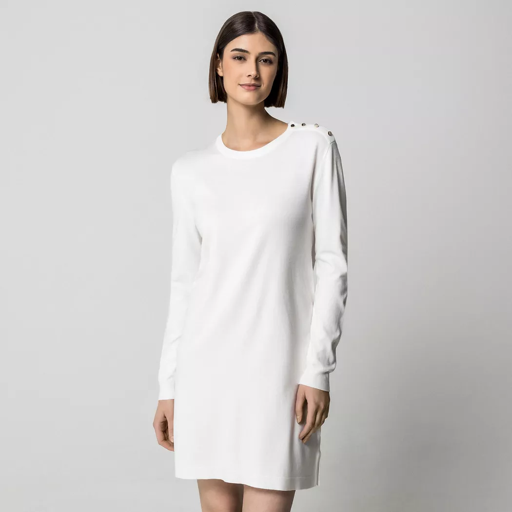 Manor Woman - Strickkleid, für Damen, Ecru Größe XL