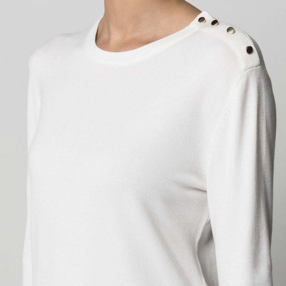 Manor Woman Robe en tricot avec détails boutonnés  