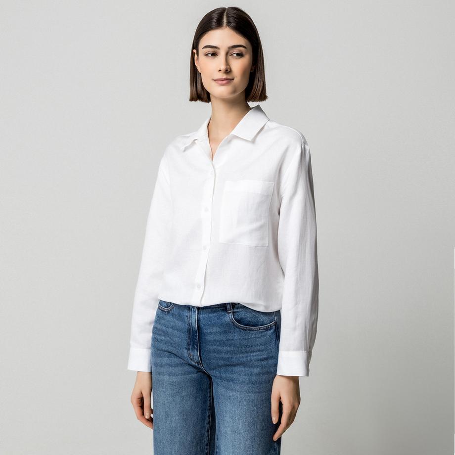 Manor Woman Chemisier à manches longues avec poche poitrine  