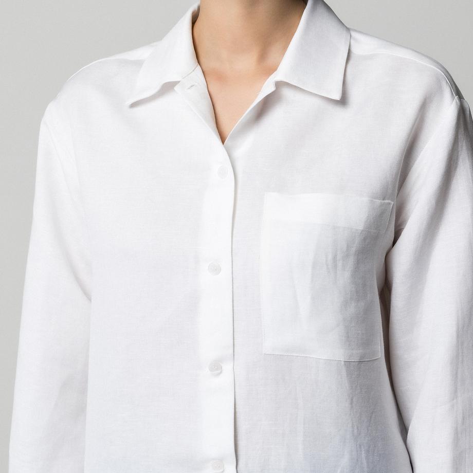 Manor Woman Chemisier à manches longues avec poche poitrine  