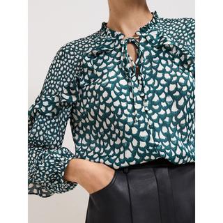 Phase Eight Bedruckte Langarmbluse mit Rüschen  