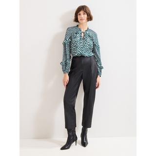 Phase Eight Bedruckte Langarmbluse mit Rüschen  