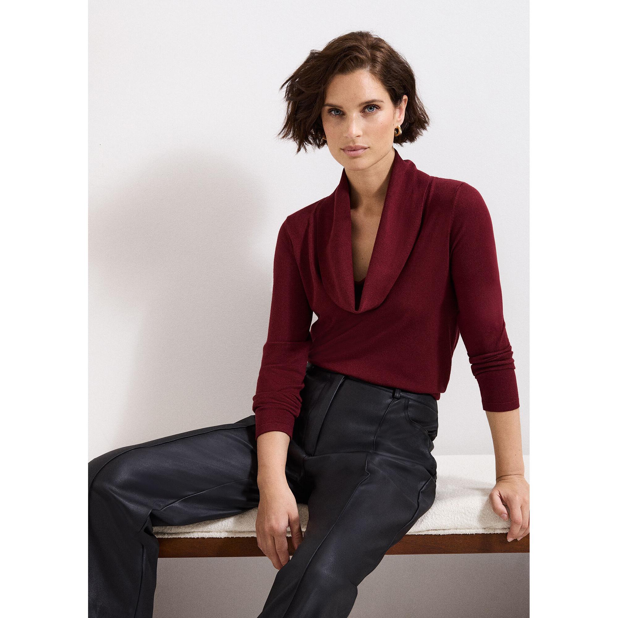 Phase Eight Lottie Col Drapé Pullover  