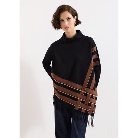 Phase Eight Athena Poncho Pullover mit Fransen  
