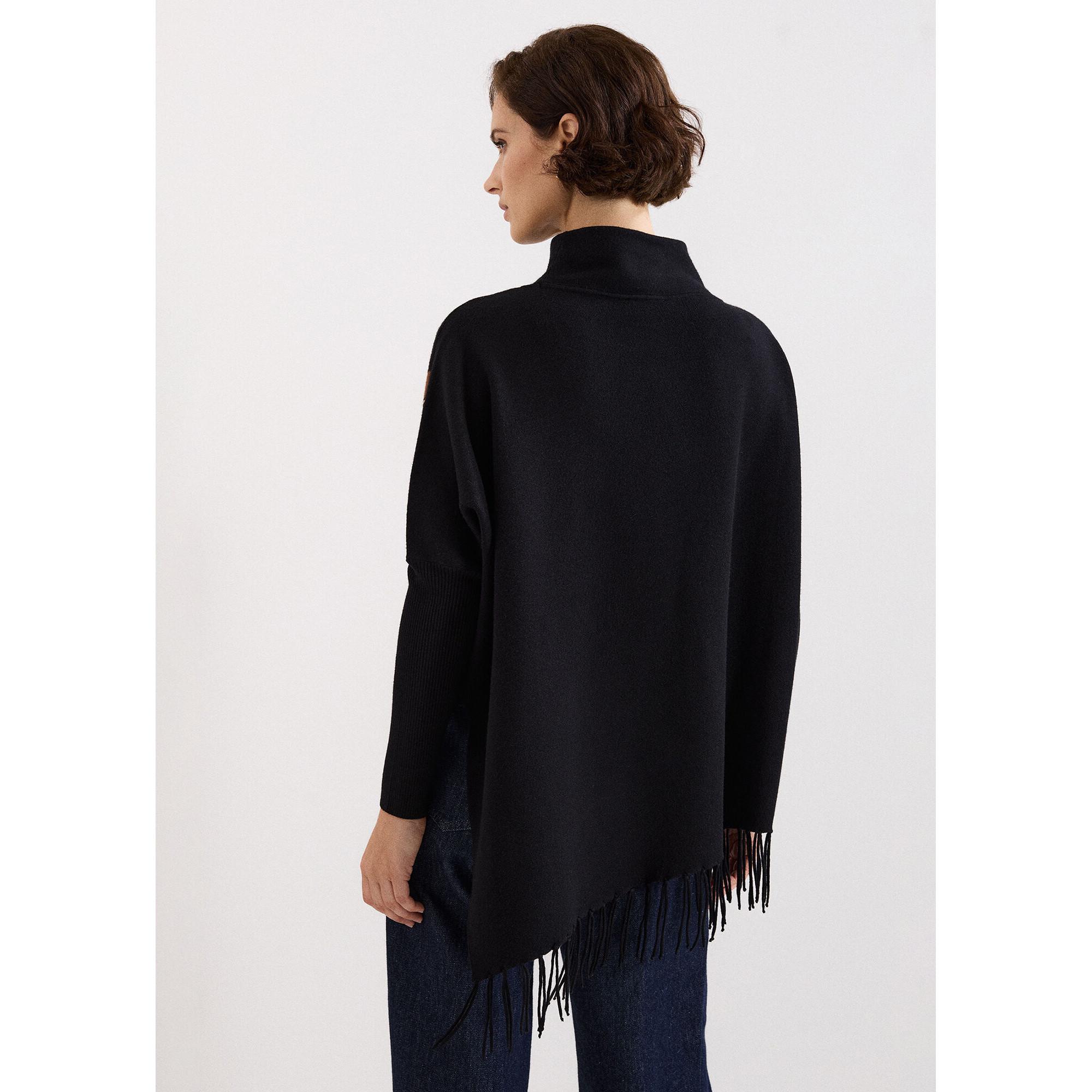 Phase Eight Athena Poncho Pullover mit Fransen  