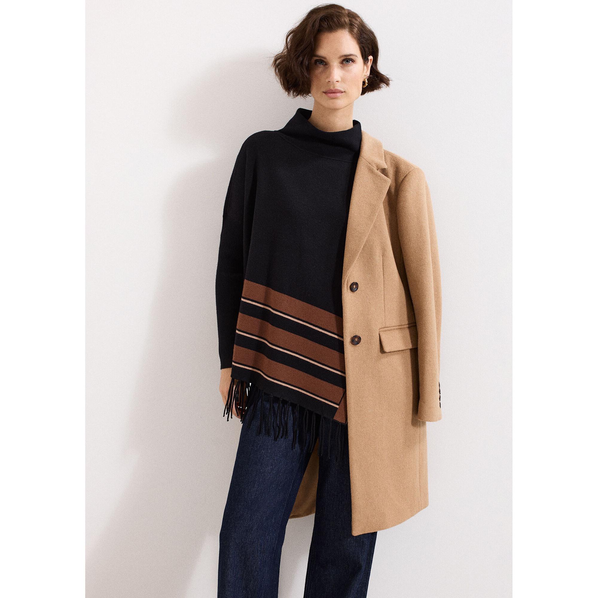 Phase Eight Athena Poncho Pullover mit Fransen  