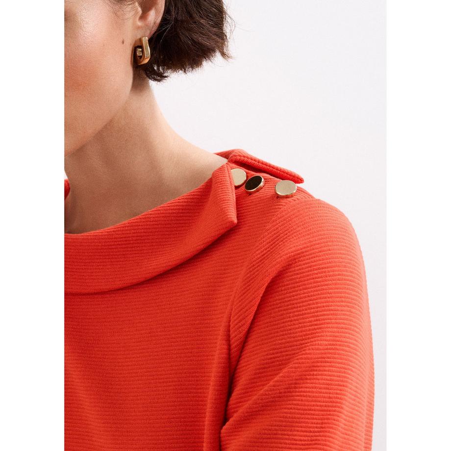 Phase Eight Remy Top Col Drapé avec Détail Bouton  